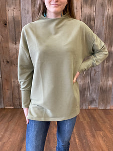 Funnel Neck Tunic- Olive