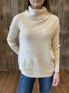 Cowl Neck Sweater- Natural