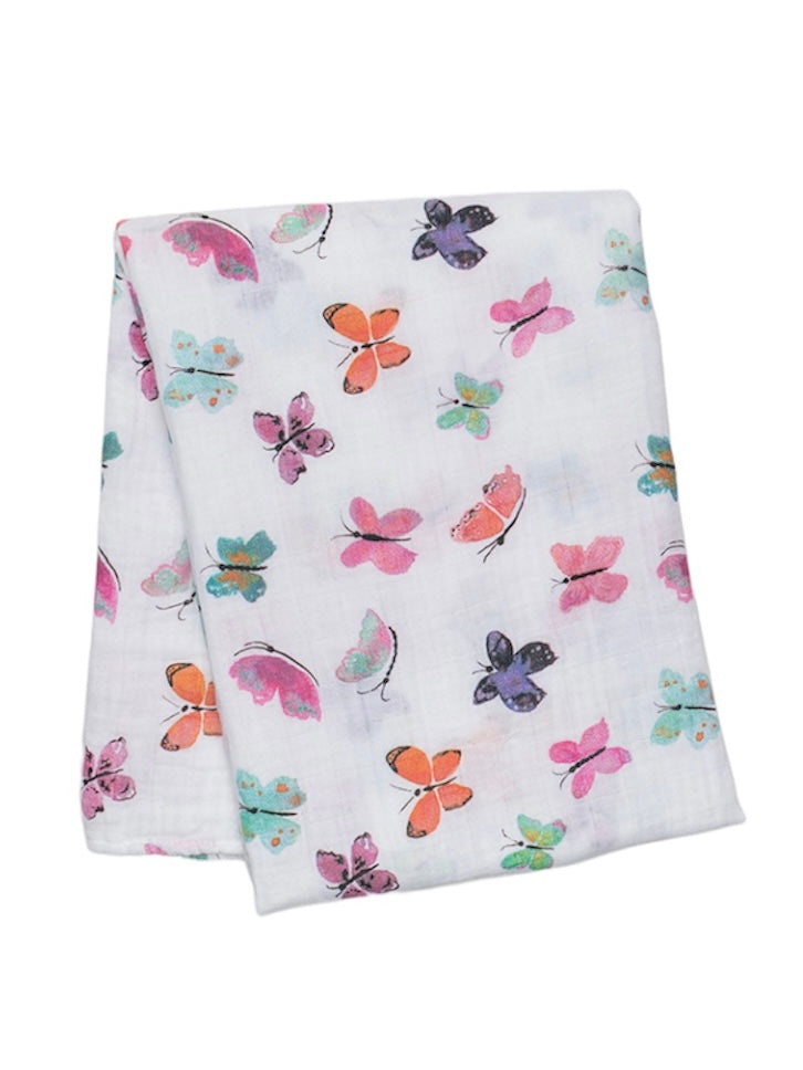 Muslin Swaddle Blanket- Butterflies