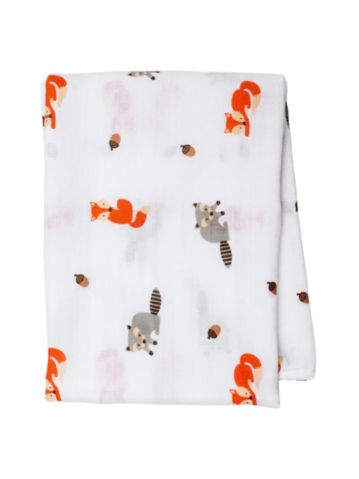 Muslin Swaddle Blanket- Forest Friends