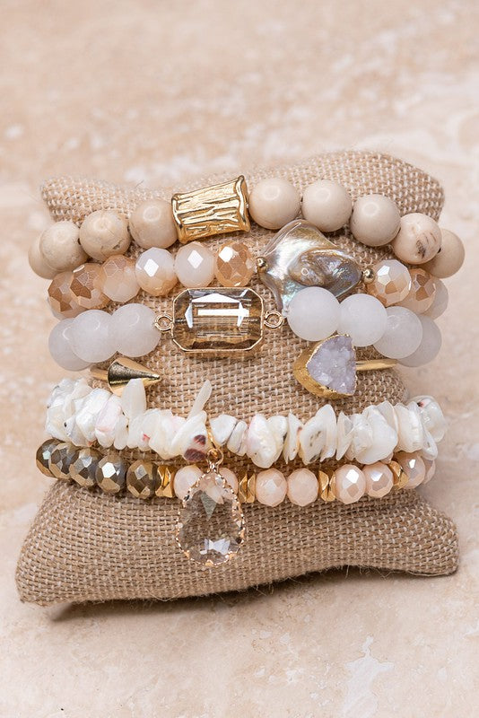 Blush Crystal Bracelet Set