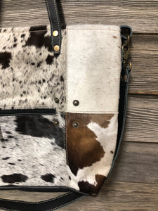Black and White Cowhide Tote