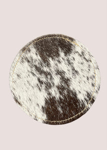 Cowhide Coaster- Black and White